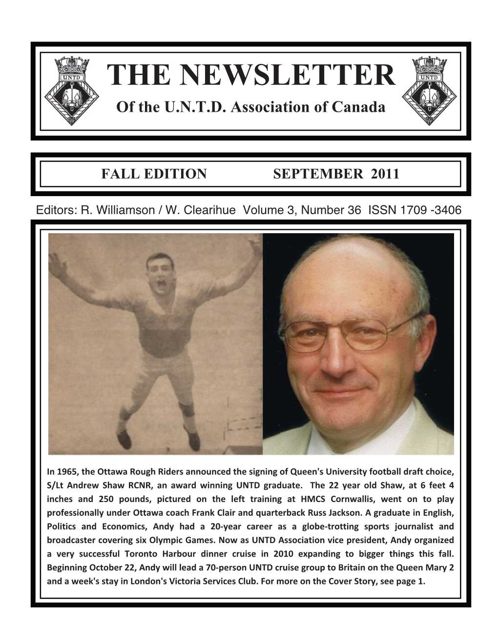 FALL EDITION SEPTEMBER 2011 the NEWSLETTER Of