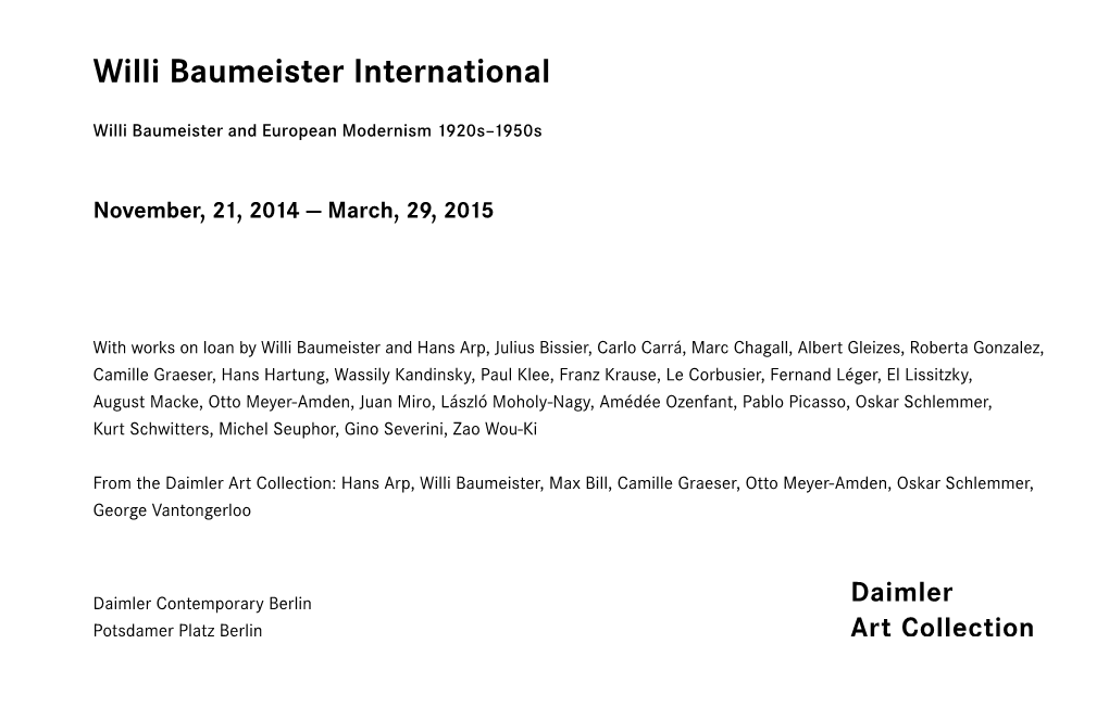 Willi Baumeister International