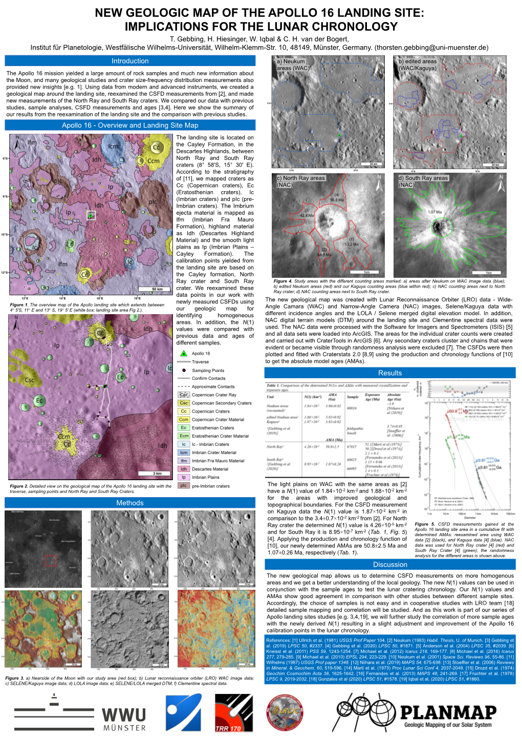 New Geologic Map of the Apollo 16 Landing Site: Implications for the Lunar Chronology T