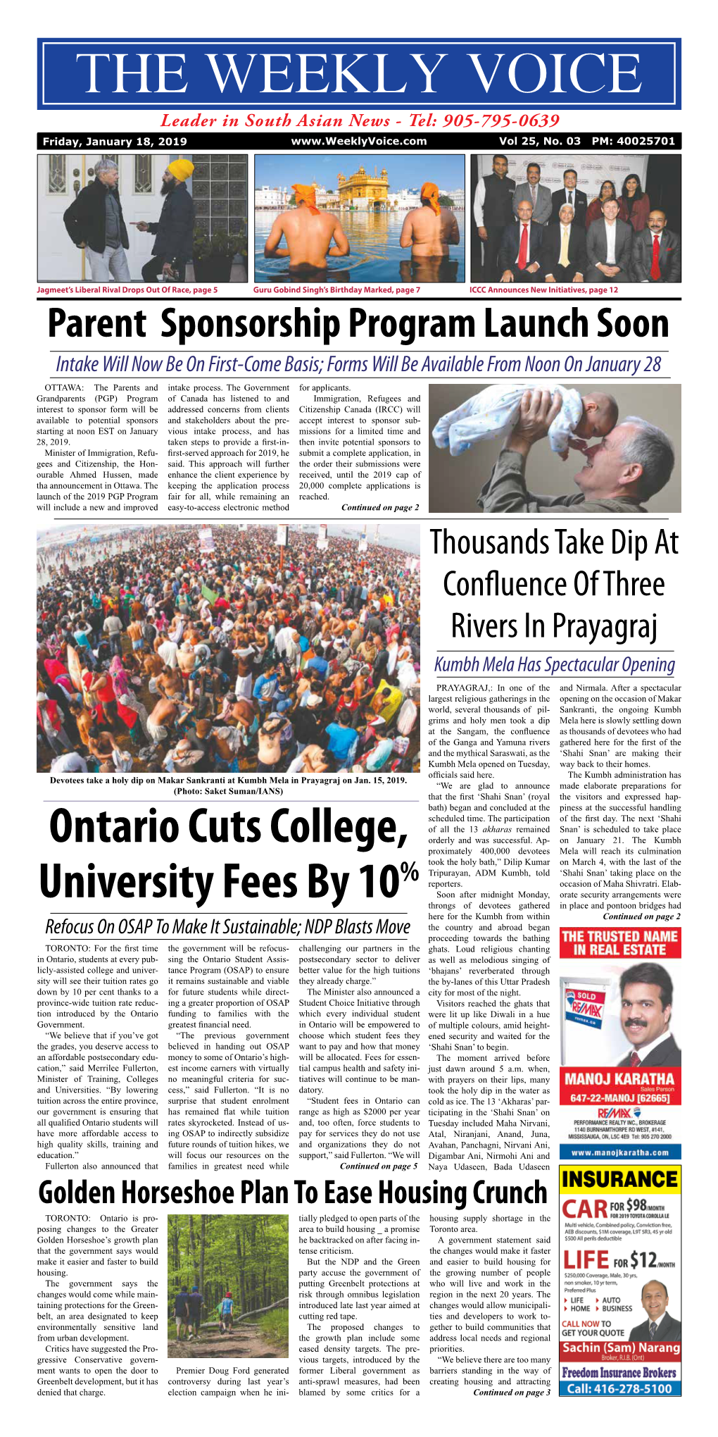 Ontario Cuts College, University Fees By