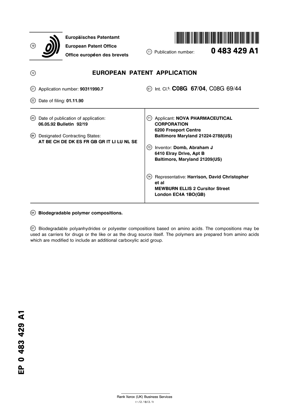 Biodegradable Polymer Compositions