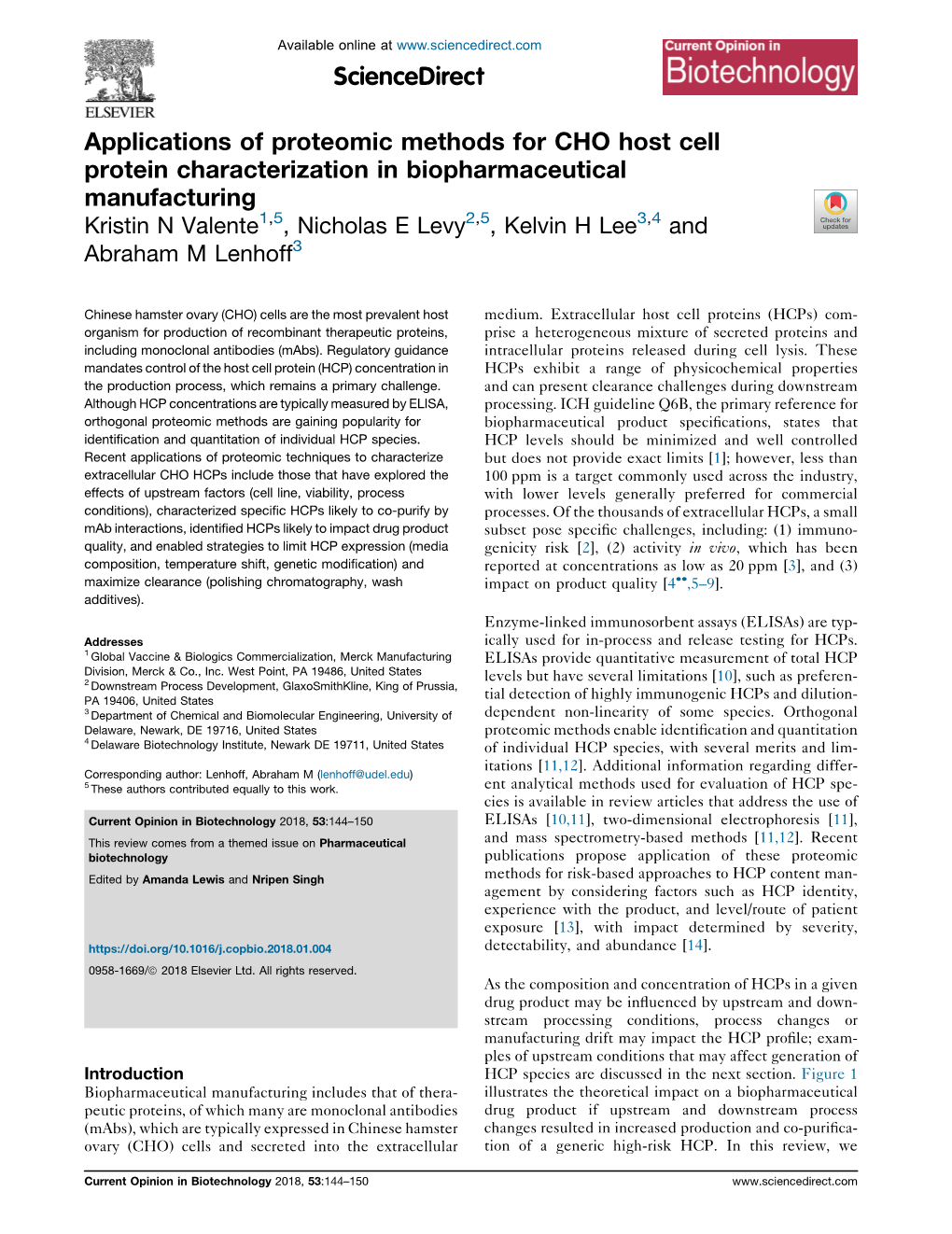 Applications of Proteomic Methods for CHO Host Cell Protein