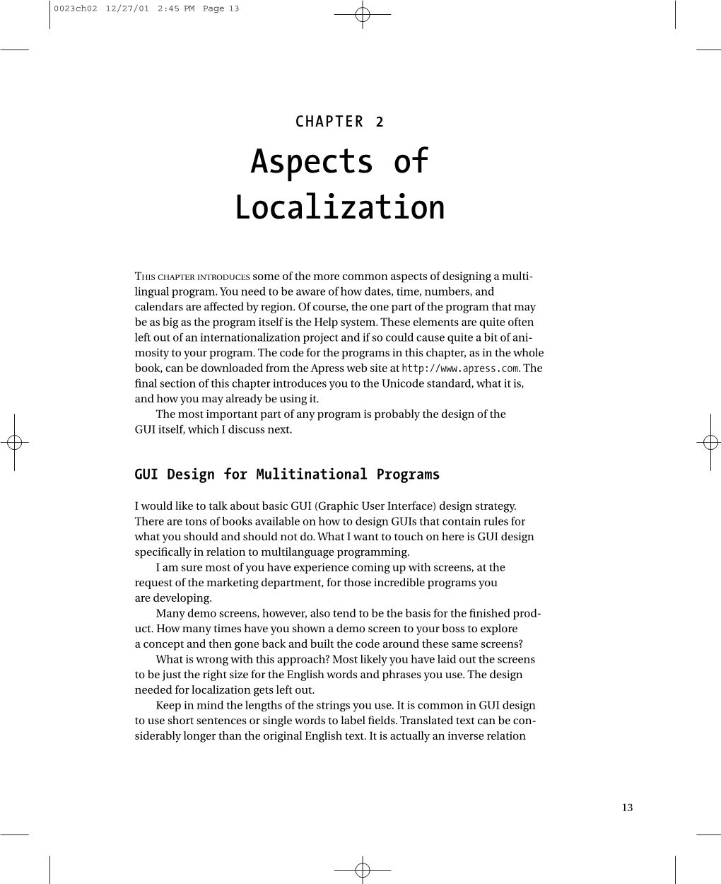 Aspects of Localization