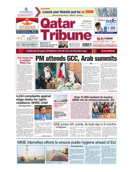 PM Attends GCC, Arab Summits