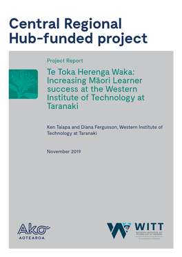Te Toka Herenga Waka: Increasing Māori Learner Success at the Western Institute of Technology at Taranaki