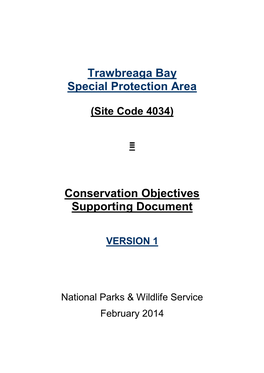 Trawbreaga Bay Special Protection Area Conservation Objectives