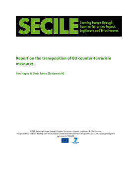 Report on the Transposition of EU Counter-Terrorism Measures