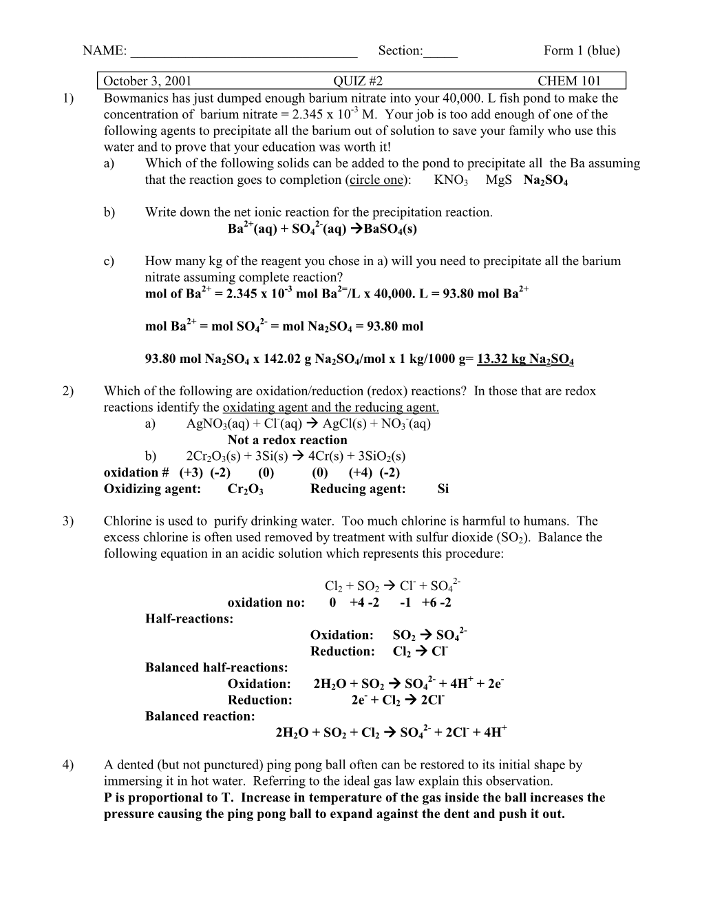 Section:_____ Form 1 (Blue)