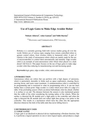 Use of Logic Gates to Make Edge Avoider Robot