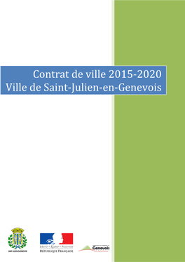 Contrat De Ville 2015-2020 Ville De Saint-Julien-En-Genevois