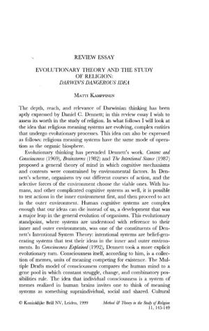Review Essay Evolutionary Theory and the Study