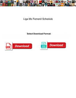 Liga Mx Femenil Schedule