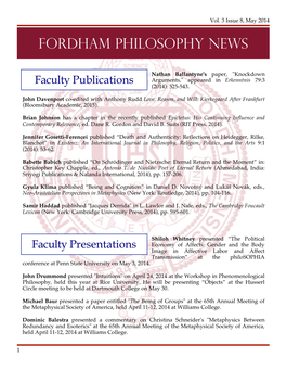Fordham Philosophy News