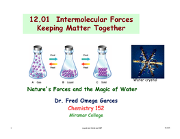 12.01 Intermolecular Forces Keeping Matter Together