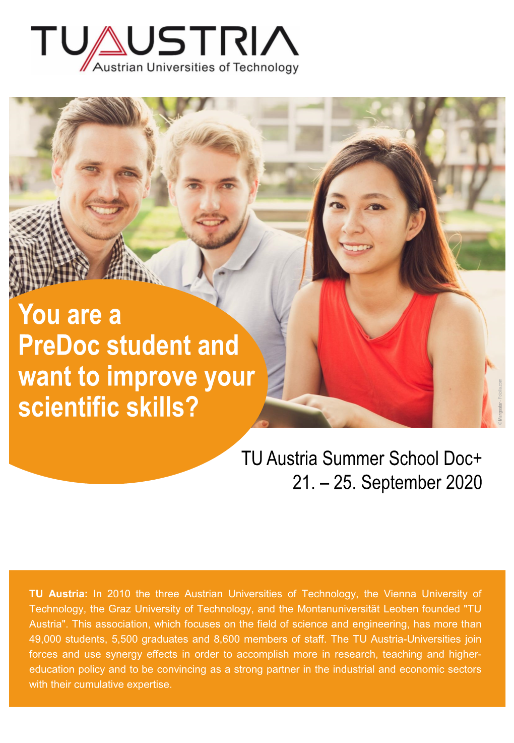 TU Austria Summer School Doc+ Program TU Austria Summer School Doc+ Offers a Great Opportunity to Get in Touch with Methods for Engineering Design