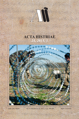 Acta Histriae 23, 2015, 3 23, 2015, 3