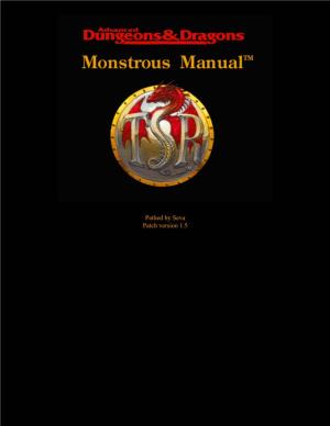 AD&D® 2Nd Edition: Monstrous Manual