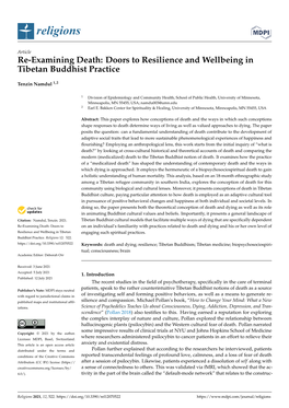 Re-Examining Death: Doors to Resilience and Wellbeing in Tibetan Buddhist Practice