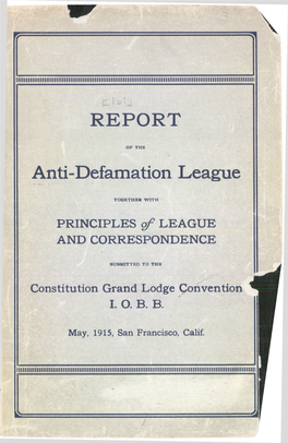 REPORT Anti-Defamation League