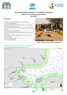 Situation Sahel Central / Tillabéry & Tahoua