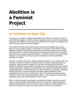 Abolition Is a Feminist Project