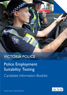 Police Employment Suitability Testing Candidate Information Booklet