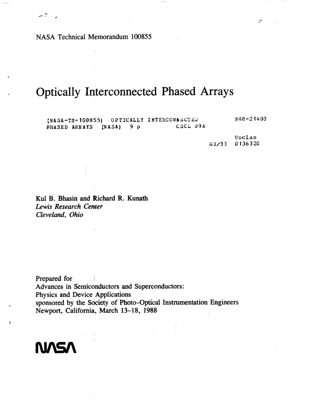 Optically Interconnected Phased Arrays