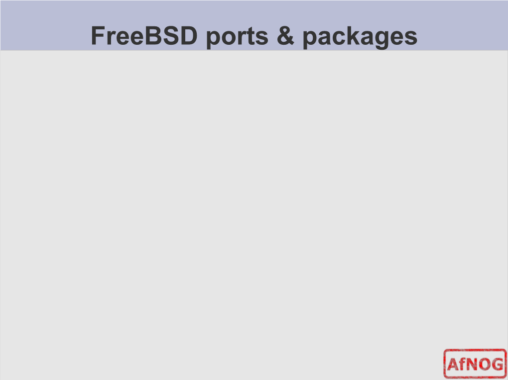 Freebsd Ports & Packages