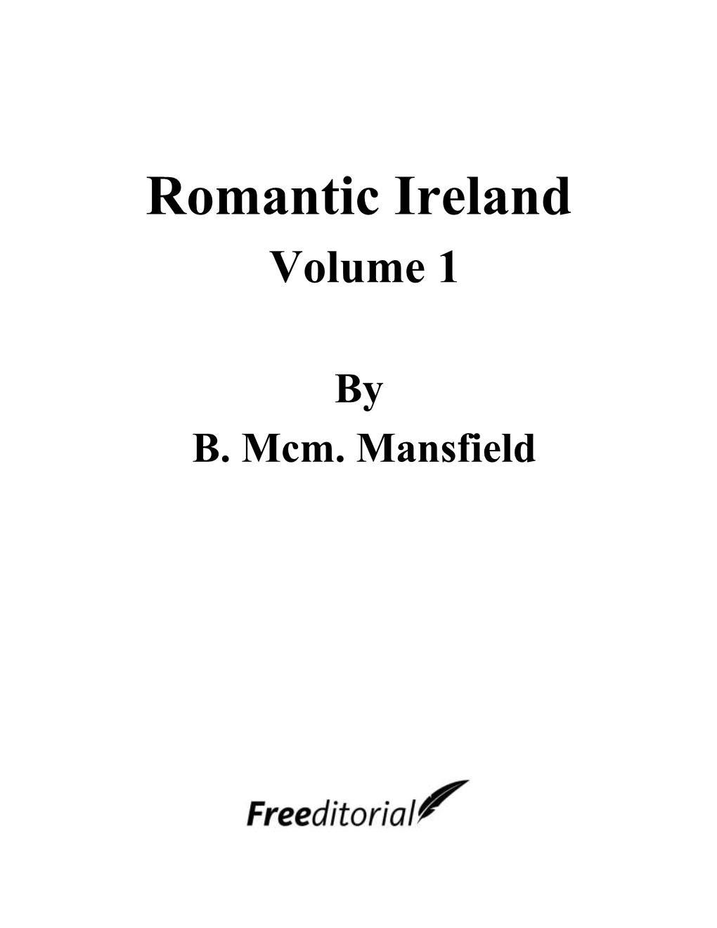 Romantic Ireland Volume 1