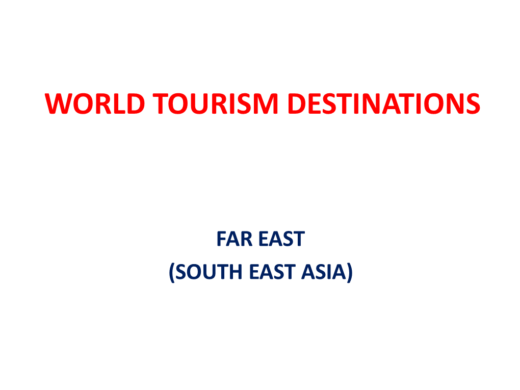 World Tourism Destinations