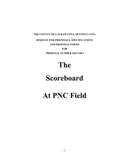 RFP for Scoreboard at PNC Field