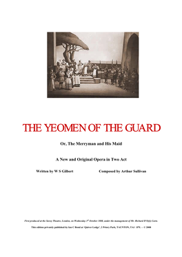 The Yeomen of the Guard the Yeomen of the Guard