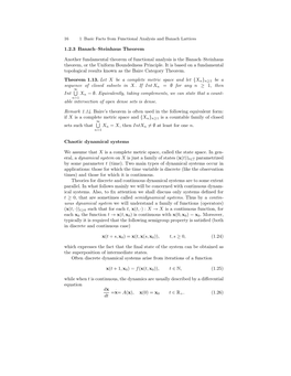 1.2.3 Banach–Steinhaus Theorem Another Fundamental Theorem Of