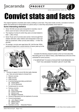 Convict Stats and Facts