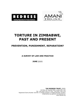 Torture in Zimbabwe, Past and Present
