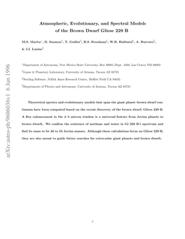 Atmospheric, Evolutionary, and Spectral Models of the Brown Dwarf