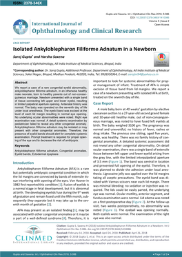 Isolated Ankyloblepharon Filiforme Adnatum in a Newborn