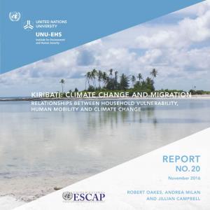 Kiribati: Climate Change and Migration Relationships Between Household Vulnerability, Human Mobility and Climate Change