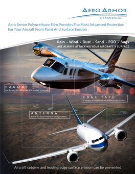Aero Armor Polyurethane Film Provides the Most Advanced Protection for Your Aircraft from Paint and Surface Erosion Rain