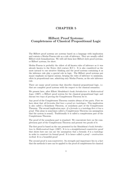 Completeness of Classical Propositional Logic