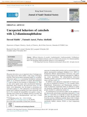 Unexpected Behaviors of Catechols with 2,3-Diaminonaphthalene
