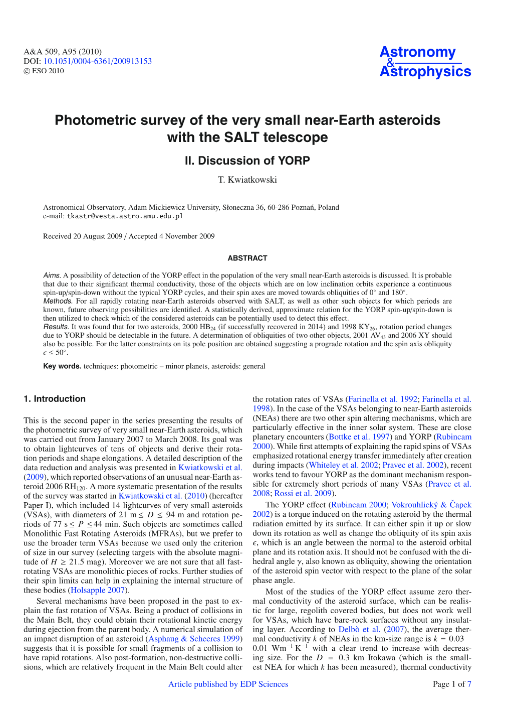Photometric Survey of the Very Small Near-Earth Asteroids with the SALT Telescope II