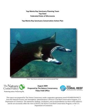 Yap Manta Ray Sanctuary Conservation Action Plan