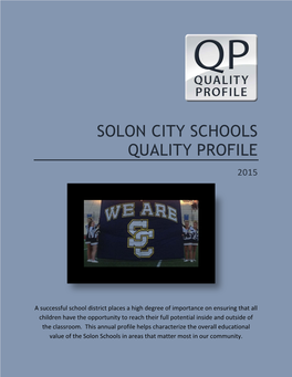 Solon City Schools Quality Profile 2015