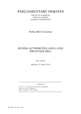 Rivers Authorities and Land Drainage Bill