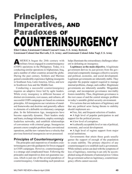 Principles, Imperatives, and Paradoxes of Counterinsurgency 5B