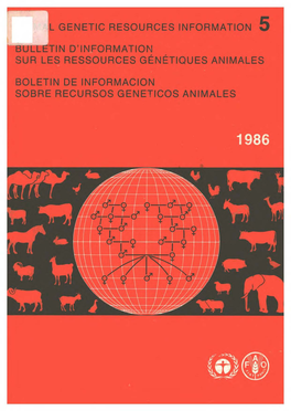L Genetic Resources Information 5 Bulletin D'information Sur Les Ressources Genetiques Animales