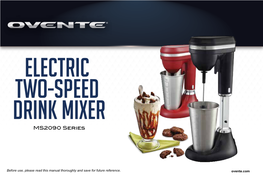 Electric Two-Speed Drink Mixer MS2090 Series