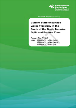 Pareora Surface Water Current State 2016