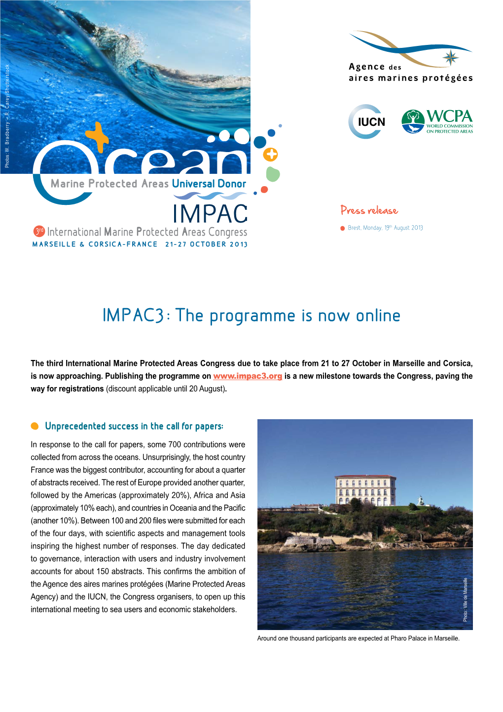 IMPAC3 : the Programme Is Now Online